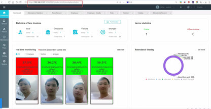 HFSecurity FR05 Lecteur de carte RFID et de reconnaissance faciale tout-en-un avec Wifi, système de contrôle d'accès de présence, lecteur de détection de visage