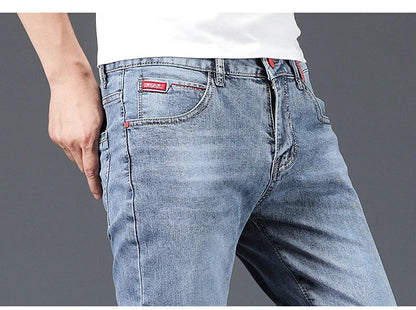Jean skinny homme polaire hiver chaud uni coréen tendance slim pantalon denim homme épaissi extensible coupe crayon vêtements homme