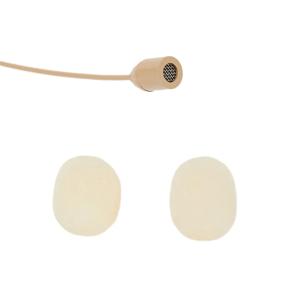 Casque beige à oreillette unique, microphone, fonctionnement mains libres, prise XLR 3,5 mm, 3 broches, 4 broches, avec bonnette de microphone