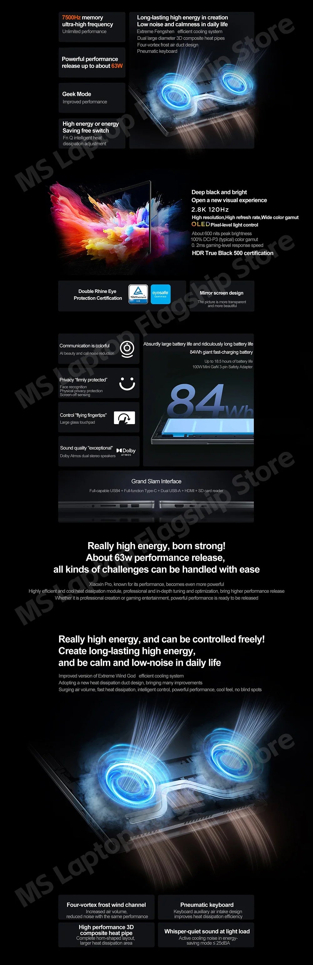 【HOT】Lenovo Xiaoxin Pro 14 8845H/780M 32G+1T 14inch 2.8K OLED 120Hz Screen