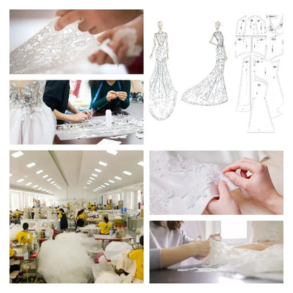 Vows Wedding Evening Dress Woman Custom Made Fishtail Skirt Robes De Cocktail Dresses Slit Sequins Prom Dresses Luxury Party