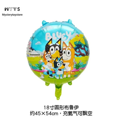 Moose Cartoon Bluey Famille Ballon en Aluminium Jeux Jouets Bleus Oranges Kit de Décoration de Ballons Bluey Fournitures de Fête d'Anniversaire Cadeaux Jouets