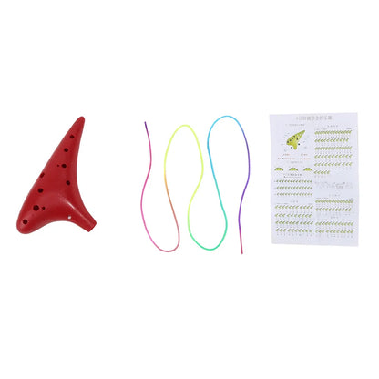 Ocarina Alto C Tuning en résine plastique pour adultes et enfants, flûte multicolore, 12 trous, nouveau