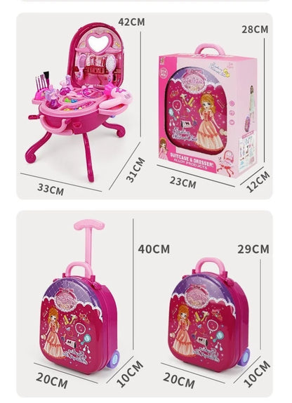 Maisonnette de jeu, Ensemble de coiffeuse pour enfants, Jouets pour filles de 6 à 10 ans, Trousse de maquillage pour fille, Jouet original pour enfants, Cadeau d'anniversaire