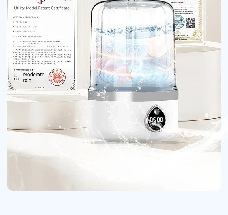 Mini Washing Machine Portable Rechargeable Fully Automatic Washing Machine for Underwear, Socks, and Small Laundry
