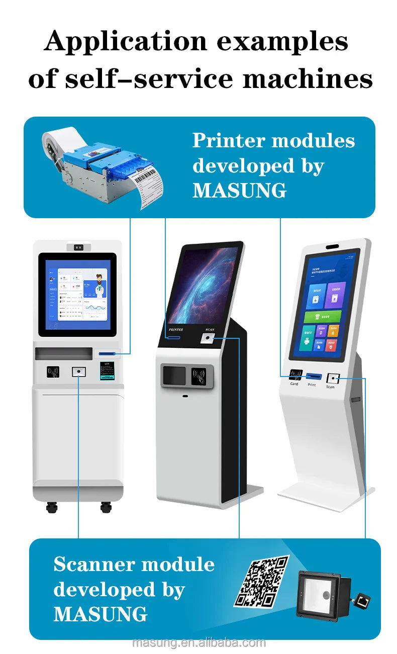 MASUNG MS-NP80C 82,5 Mm Module d'imprimante de kiosque thermique 3 pouces panneau de reçus coupe automatique produits d'imprimante de factures intégrés en Stock