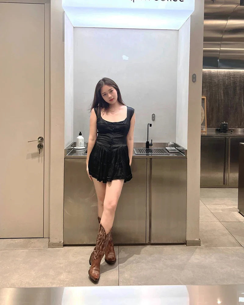 Women's boots genuine leather embroidery knee-length western cowboy boots high heels retro all-match knight fashion boots