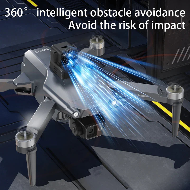 Drone professionnel L600-1 Pro MAX 4K avec caméra HD, GPS à cardan 3 axes, 360 °   Jouets pour évitement d'obstacles 5G WIFI RC Quadcopter