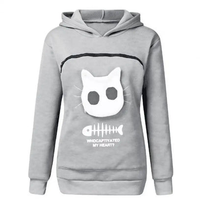 Hoodie Sweatshirt Cat Lovers Hoodie Kangaroo Dog Pet Paw Pullovers Cuddle Pouch Sweatshirt Pocket Animal Ear Hooded Dropshipping