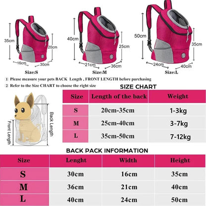 Pet Backpack for Small and Medium Dogs, Pet Carrier Backpack, Breathable Travel, Dog Carrier, Pet Transport Supplies
