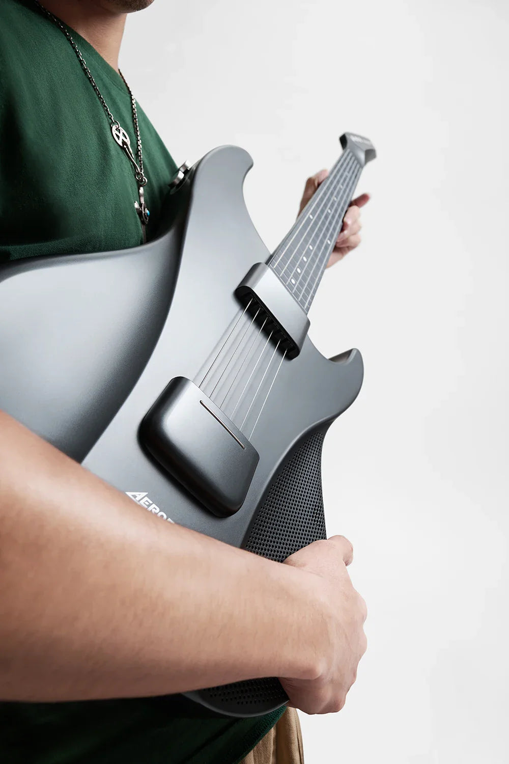 AeroBand – guitare électrique détachable, corde en Silicone indolore, tout-en-un, 9 Styles sonores, basse acoustique avec port micro