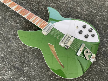 electric guitar，metallic green color,360 12strings，2-Piece Pickup，Rosewood Fingerboard，high quality guitar，free shipping
