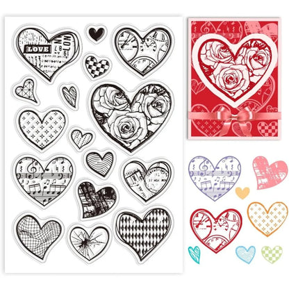 Tampons transparents en silicone pour bricolage, fond d'amour pour cartes exécutives, sceaux de tampon transparents, jour de Léon, scrapbooking