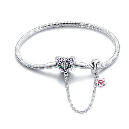 Butterfly Charm Bracelet (925 Sterling Silver)