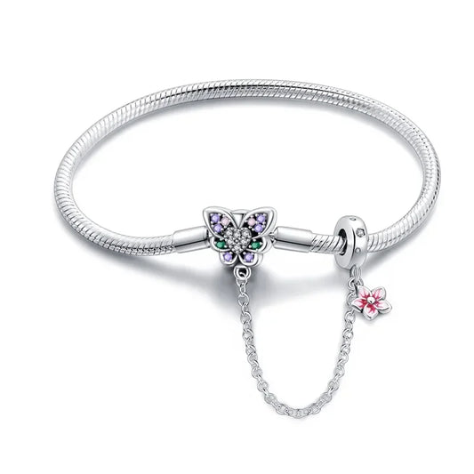 Butterfly Charm Bracelet (925 Sterling Silver)