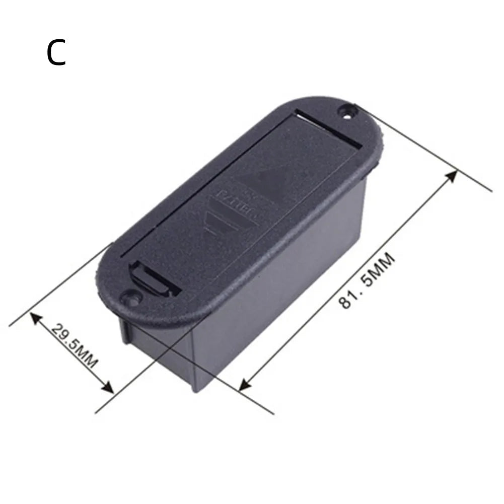 Boîtier de batterie de remplacement 9V pour micro de guitare acoustique et basse, support en plastique robuste, accessoire idéal pour les musiciens