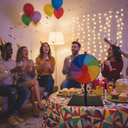 Roue de Fortune réutilisable en ABS, Base Stable, roue de Roulette de couleur, jeu interactif, plateau tournant de prix