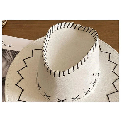Men's and Women's Suede Cowboy Hat, Fashionable Unisex Cap