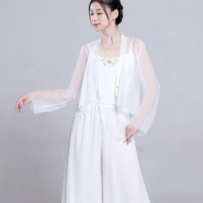 Ele Classical Dance Costume White Gauzy Skirt Super Fairy T Performance Suit Fene Dra Design Beautiful Mythology