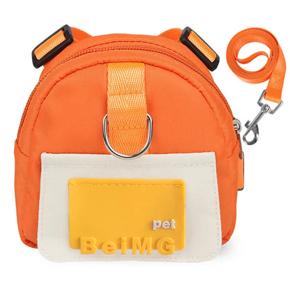 Animal de compagnie auto sac à dos animal de compagnie auto-sac à dos dessin animé chien poitrine petit cartable chat chien en plein air voyage chien sac à dos fournitures pour animaux de compagnie en gros