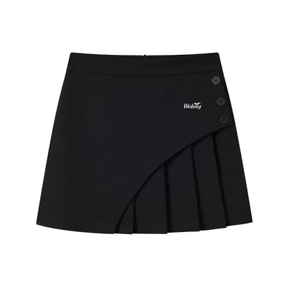 Summer golf suit pleated skirt, 2025 new Korean golf skirt, fashionable A-line short skirt, women's golf culottes