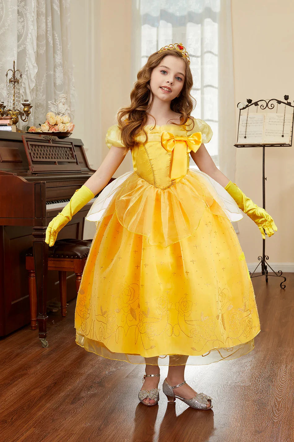Robe de princesse pour filles, robe d'anniversaire à volants pour enfants, robe de Noël pour enfants,  spectacle, robes de cosplay fantaisie