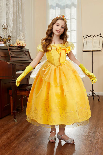 Robe de princesse pour filles, robe d'anniversaire à volants pour enfants, robe de Noël pour enfants,  spectacle, robes de cosplay fantaisie