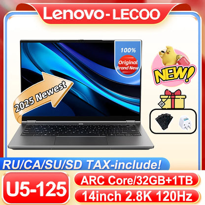 【2025 Lecoo】 Lenovo Lecoo Pro 14 Ultra5-125H Écran IPS 2.8K 120Hz 32Go+1To
