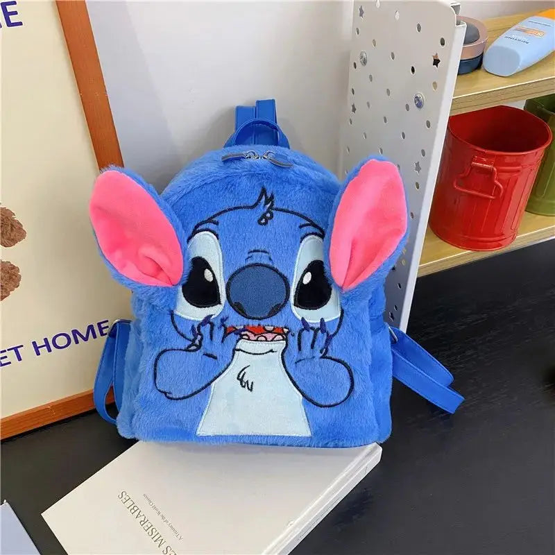 New Stitch backpack in Japan blue needle funny cartoon large capacity student backpack kindergarten bag gift for children