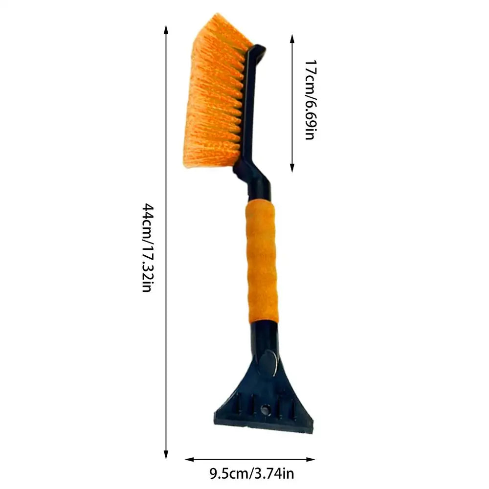 2-en-1 Grattoirs à glace pour pare-brise de voiture, grattoir à neige et brosse, poignée ergonomique en mousse, déneigeur pour le nettoyage hivernal des voitures