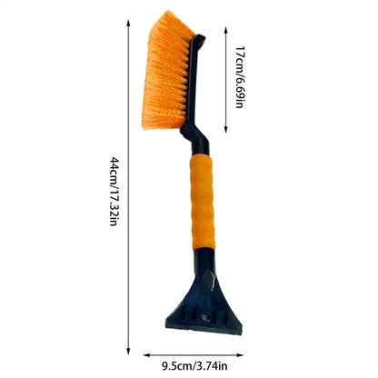 2-en-1 Grattoirs à glace pour pare-brise de voiture, grattoir à neige et brosse, poignée ergonomique en mousse, déneigeur pour le nettoyage hivernal des voitures
