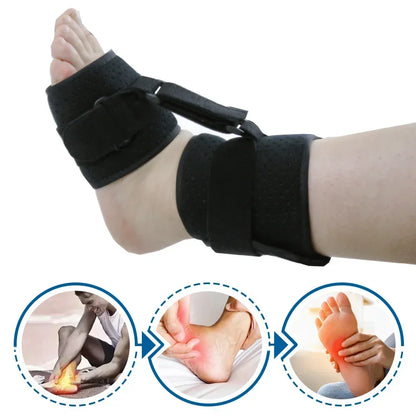 Attelle orthopédique pour pied tombant, 1 pièce, support stabilisateur d'attelle, soulagement de la douleur, fasciite plantaire sportive, protection réglable de la cheville