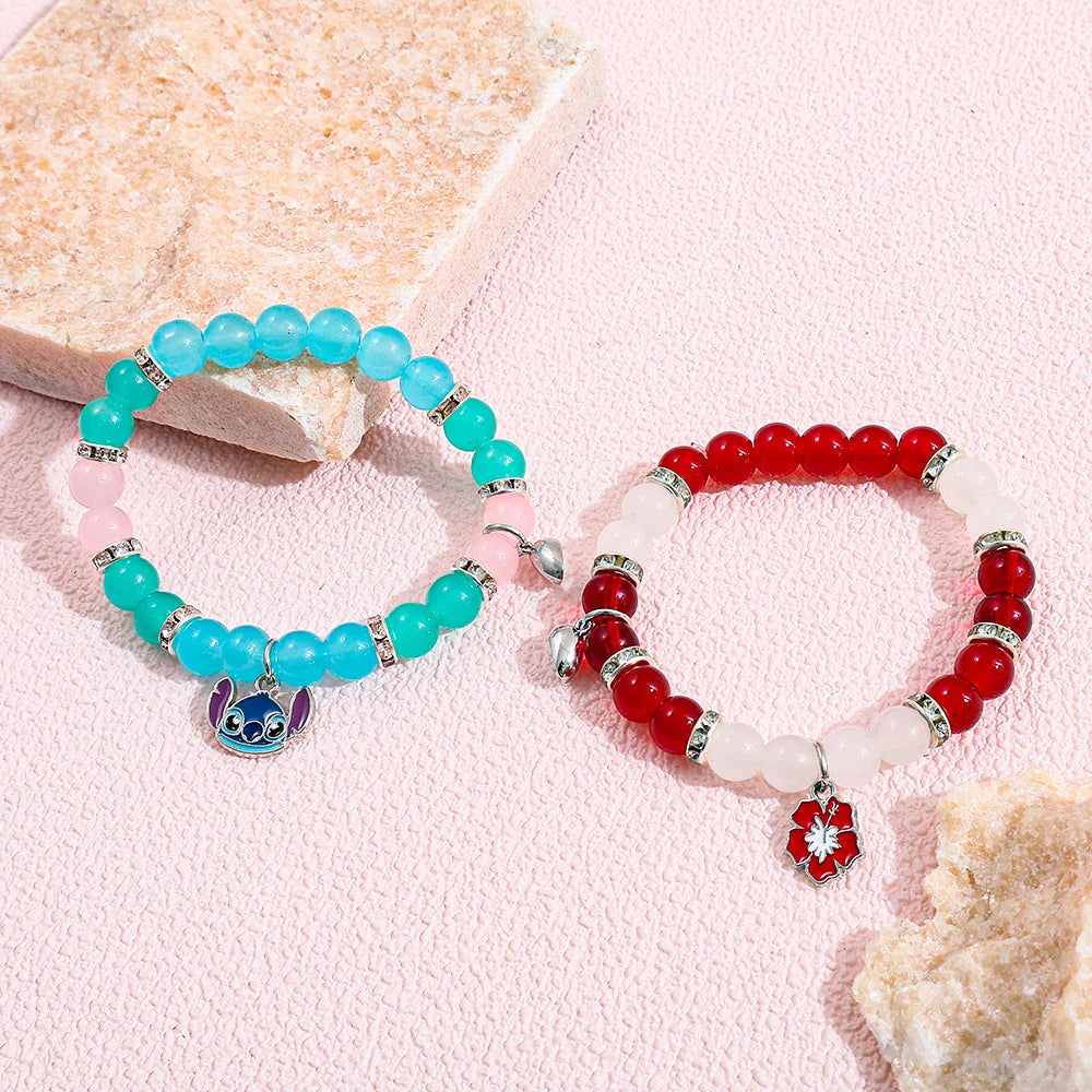 Cute Cartoon Stitch Flower Pendant Creative and Fashionable Suitable as a Gift for Best Friends