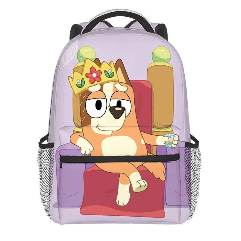2024 New Bluey Animation Peripheral Children'S Outdoor Storage Bag Printed Backpack School Student Large Capacity Travel Bag