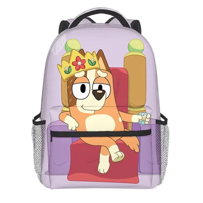 2024 New Bluey Animation Peripheral Children'S Outdoor Storage Bag Printed Backpack School Student Large Capacity Travel Bag