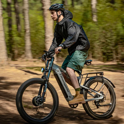 Shengmilo S600 gros pneu vélo électrique 2000W avec deux moteurs 48V17.5AH batterie 26 pouces e vélo adulte, vélo électrique de montagne