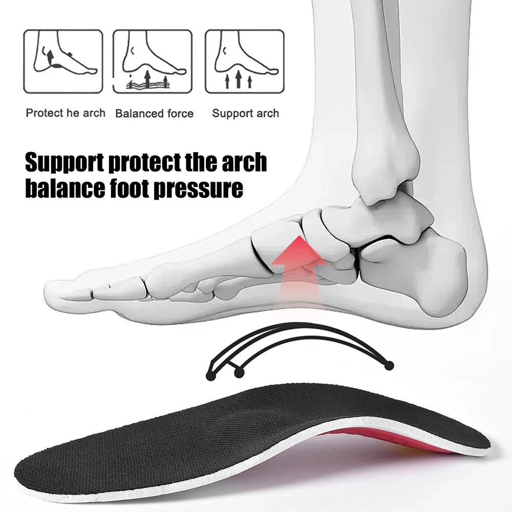 Semelle intérieure orthopédique Support de voûte plantaire semelles orthopédiques pour pieds plats pour soulager la pression du mouvement de l'air coussin d'amortissement semelle intérieure rembourrée