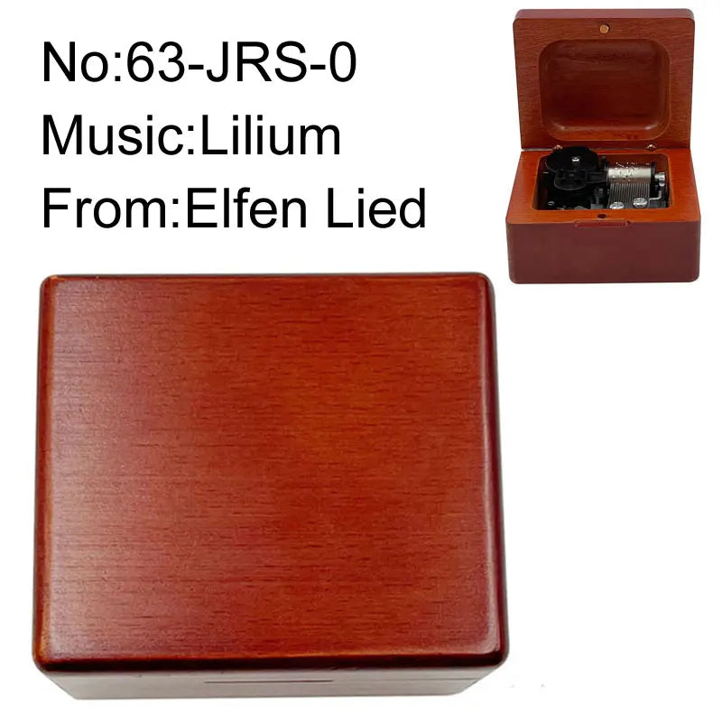 Elfen Lied Music Box, Laser Engraving, Lilium Wooden Musical Song, Antique Gift for Valentine's Day, New Year, Christmas, Birthday