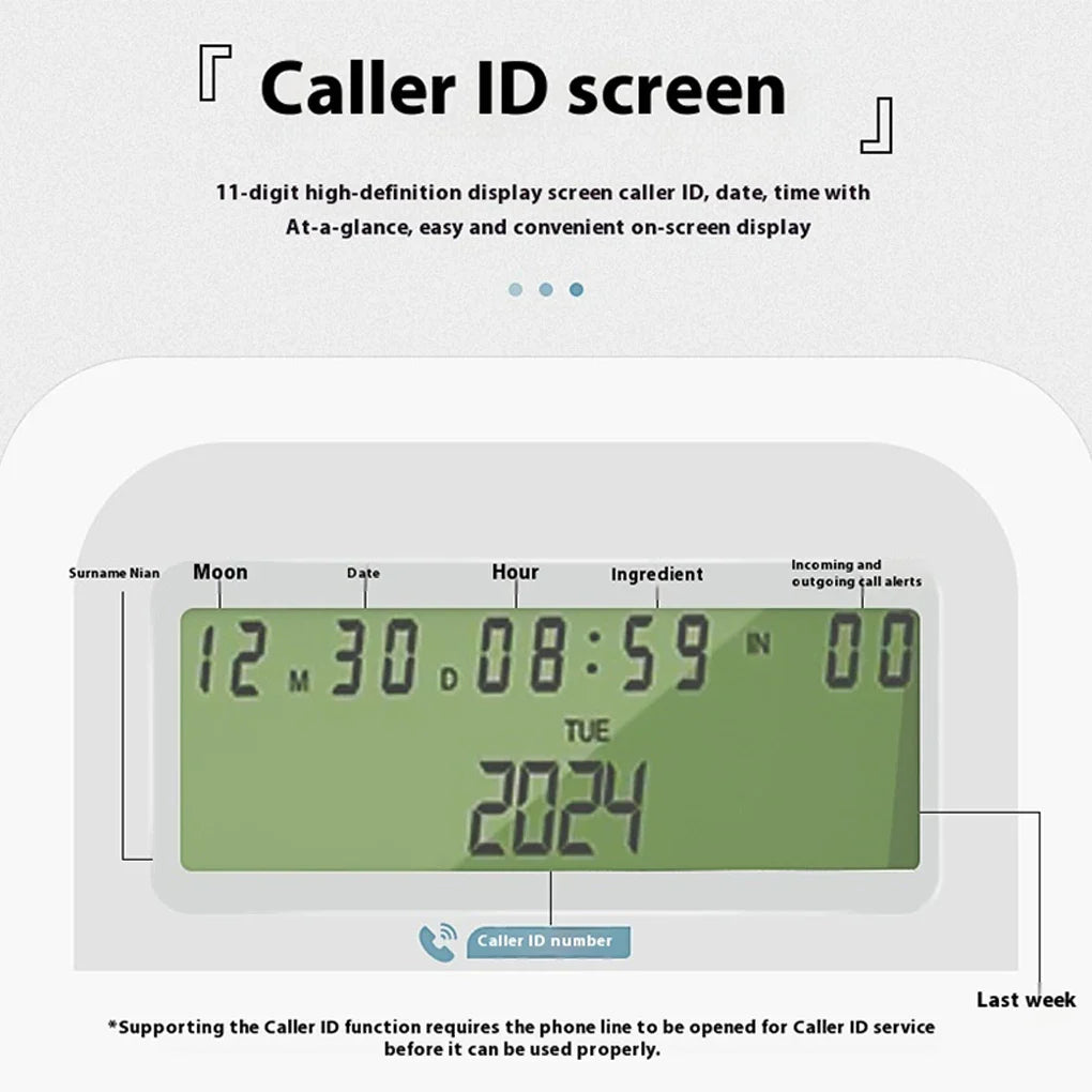 Corded Phone With Caller ID Display Desk Wired Fixed Phone Telephone For Home Or Office Landline Telephone Desk Phone