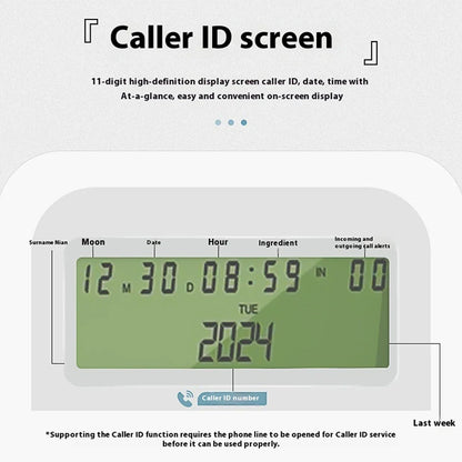 Corded Phone With Caller ID Display Desk Wired Fixed Phone Telephone For Home Or Office Landline Telephone Desk Phone