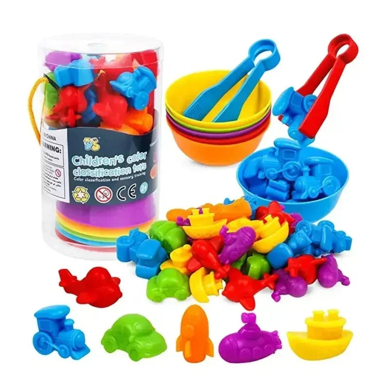 Jouets de comptage d'éveil pour enfants, jouets de Montréal, outils pédagogiques, jouets de Classification cognitive familiale