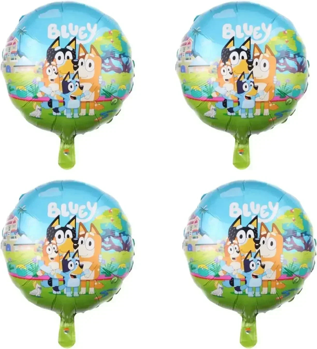New Cartoon Bluey Family Aluminum Balloon Cartoon Game Toy Blue Orange Brouy Balloon Decoration Set Birthday Party Supplies