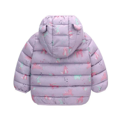 Enfants Garçons Bébé Vestes Légères à Capuche en Duvet Vêtements d'Extérieur Chauds Automne Enfants Filles Manteaux Imprimé Dinosaure Dessin Animé Vêtements Décontractés