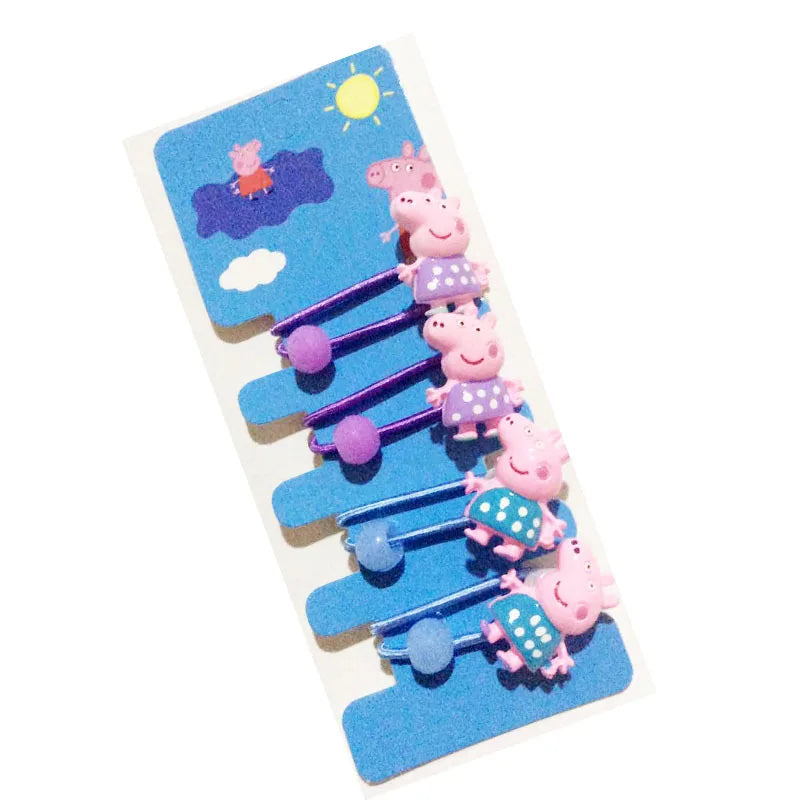 Épingles à cheveux Peppa Pig Corde à cheveux Enfants Kawaii Peppa Pig George Épingles à cheveux Corde à cheveux Pince Bb Filles Accessoires Peppa Pig Étudiants