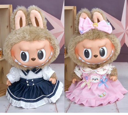 LABUBU Time To Chill TPR Vinyl Doll Clothes Changeable Outfit Set Dress Up Costume Replacement Collectible Toy Gift