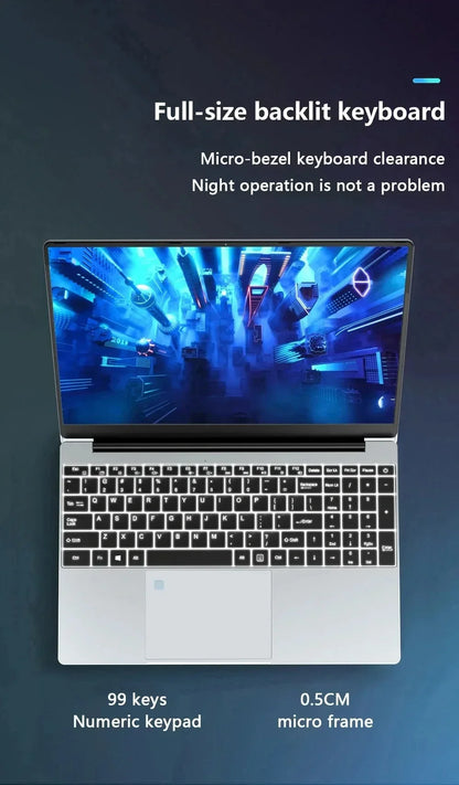 CARBAYTA 15.6" Laptop Computer Intel Celeron N5095 Notebook PC 16 32G Ram 128GB-2TB SSD Office Study PC Windows 11 1080P Laptops