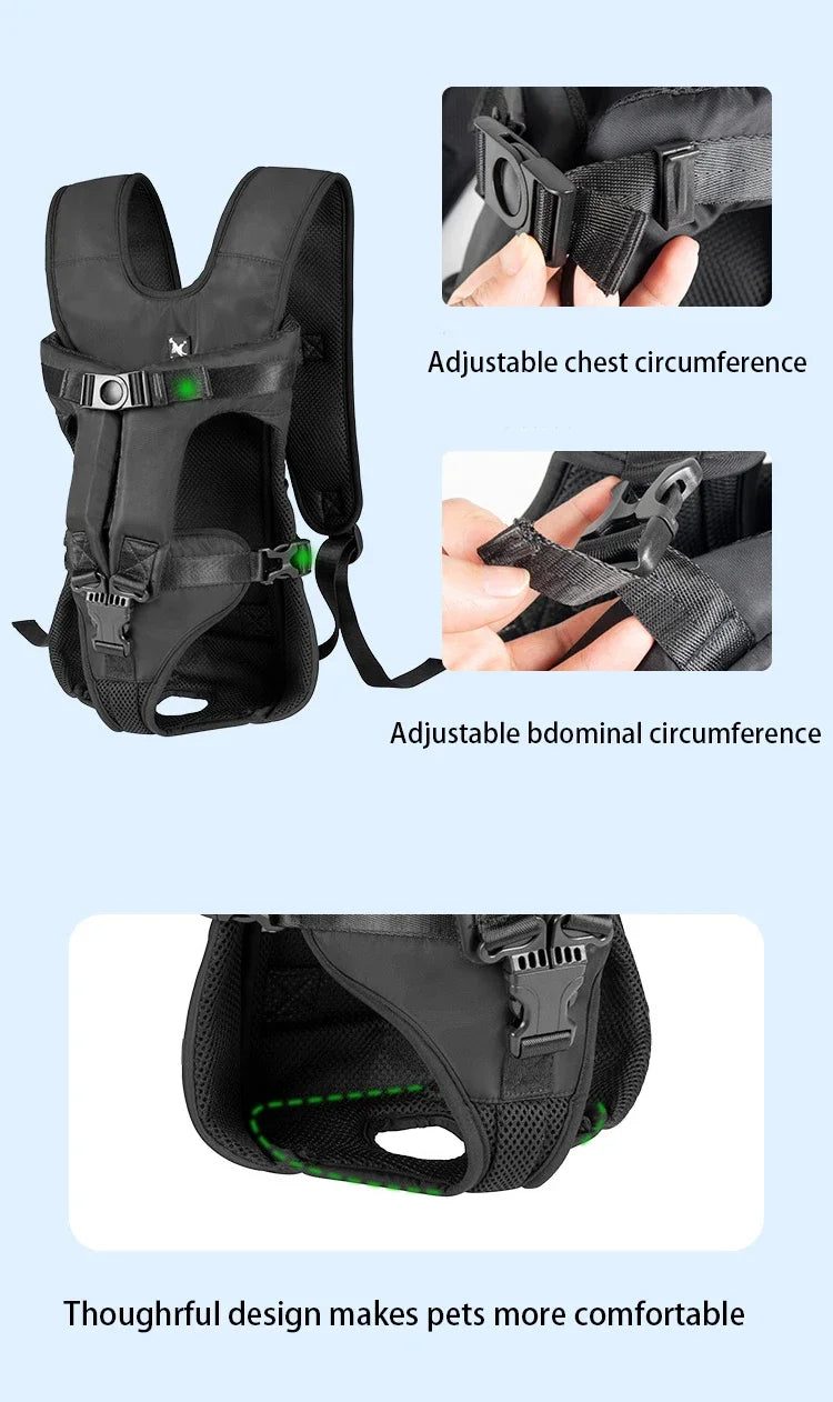 Pet carrier backpack for dogs, cats, front travel bag for carrying pets, small and medium dogs, bulldog, puppy, Mochila Para Perro