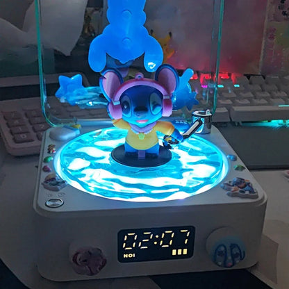 Lilo and Stitch  Hello Kitty Bluetooth Speaker Kawaii Anime Accessories Portable RGB Light Desktop Decoration Girls Holiday Gift