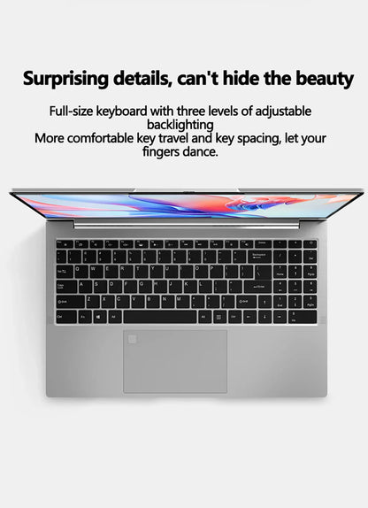 Gaming Laptop 16 Inch Intel Core I9-11900H 32 GB RAM 2TB SSD Fingerprint Unlock 8 Cores 16 Threads Wifi6 HD Camera DDR4 Computer