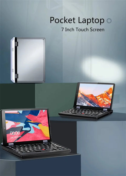 7 Inch Mini Laptop 16G 1TB N95 Notebook IPS Touch Screen Portable Netbook Win 11 Pro Mini PC Micro Computer Bluetooth 4.2